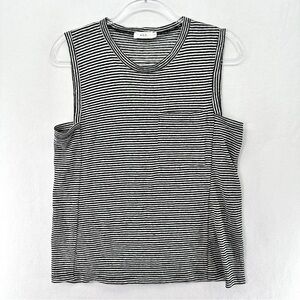 A.L.C. Linen Striped Pocket Sleeveless Tank Top  sz XS